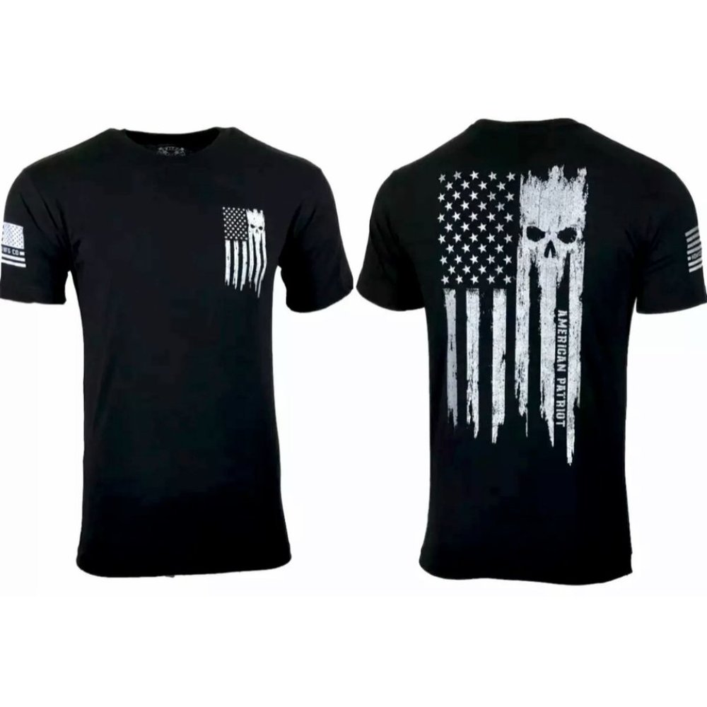 Howitzer Style Men's T-Shirt PATRIOT TORN Black Mi